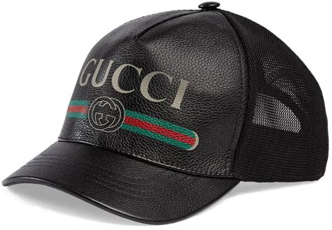 gucci black trucker hat